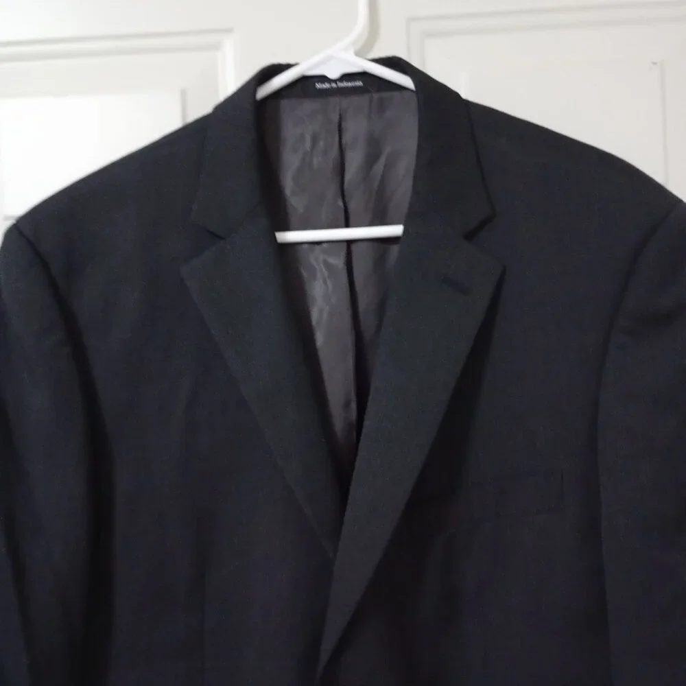 Pronto Uomo Platinum 100% Wool Black Business Blazer Jacket Sport Coat Men's 42
